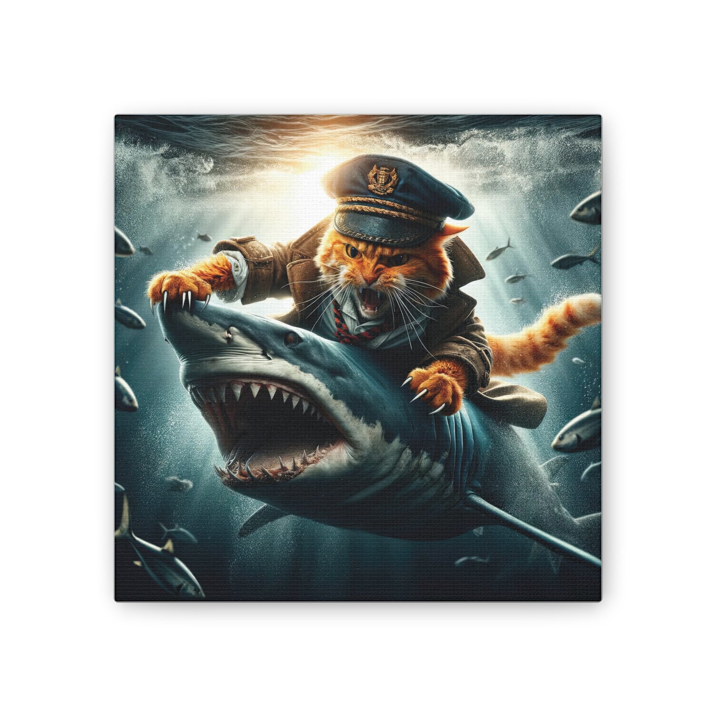 Captain Claw vs. The Deep Blue - Canvas Print