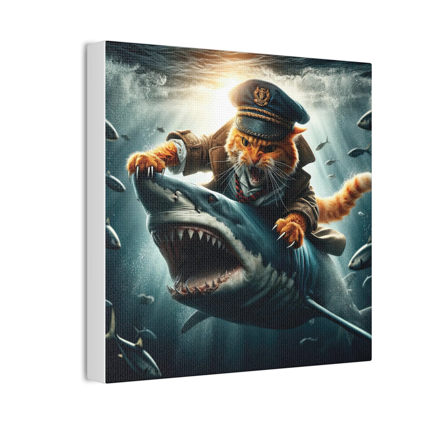 Captain Claw vs. The Deep Blue - Canvas Print