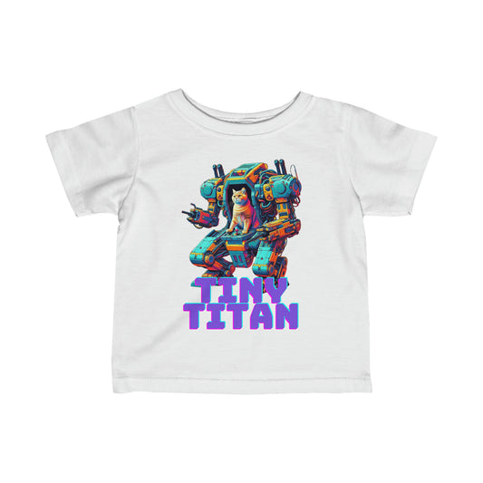 Tiny Titan Mech Cat Infant T Shirt