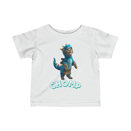 Blue Dino Cat Infant T Shirt