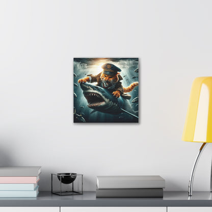 Captain Claw vs. The Deep Blue - Canvas Print