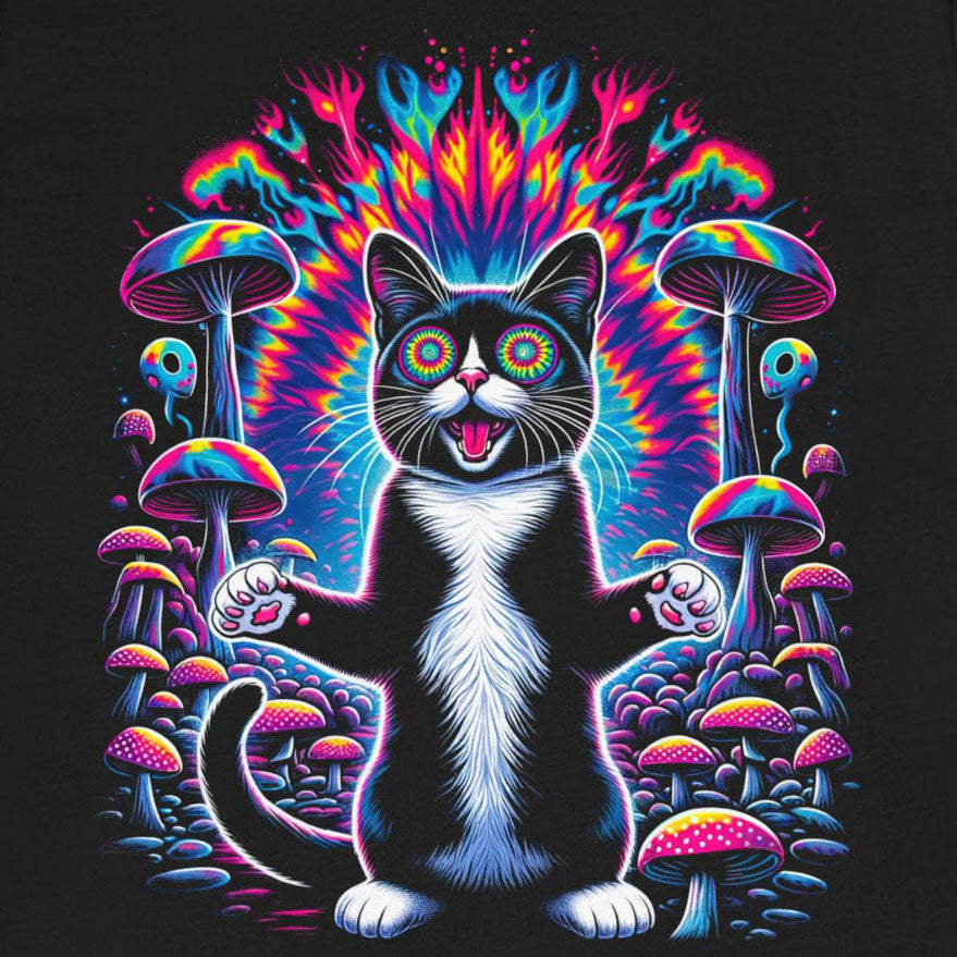 Psychedelic Tuxedo Cat